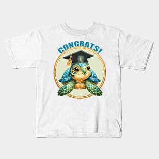 Congrats Graduation Turtle Kids T-Shirt